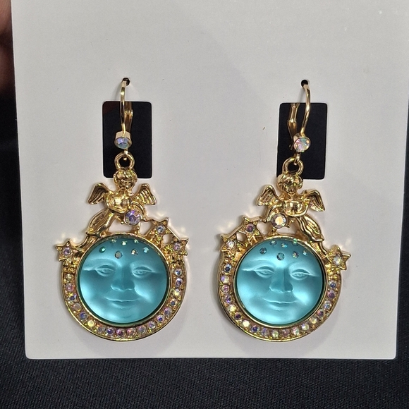 Kirks Folly Jewelry - Kirks Folly Angel Moon Face Earrings